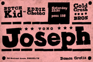 TOMO Joseph: A Bold Slab-Serif Font for Creative Projects
